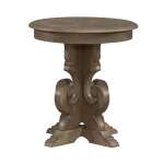 Antique White Round End Table - Image 5