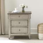 Ivy Hollow 3 Drawer Night Stand w/ Charging Station - Image 2