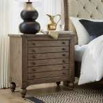 Rustic Taupe Bedside Chest - Image 2