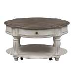 Antique White Round Cocktail Table
