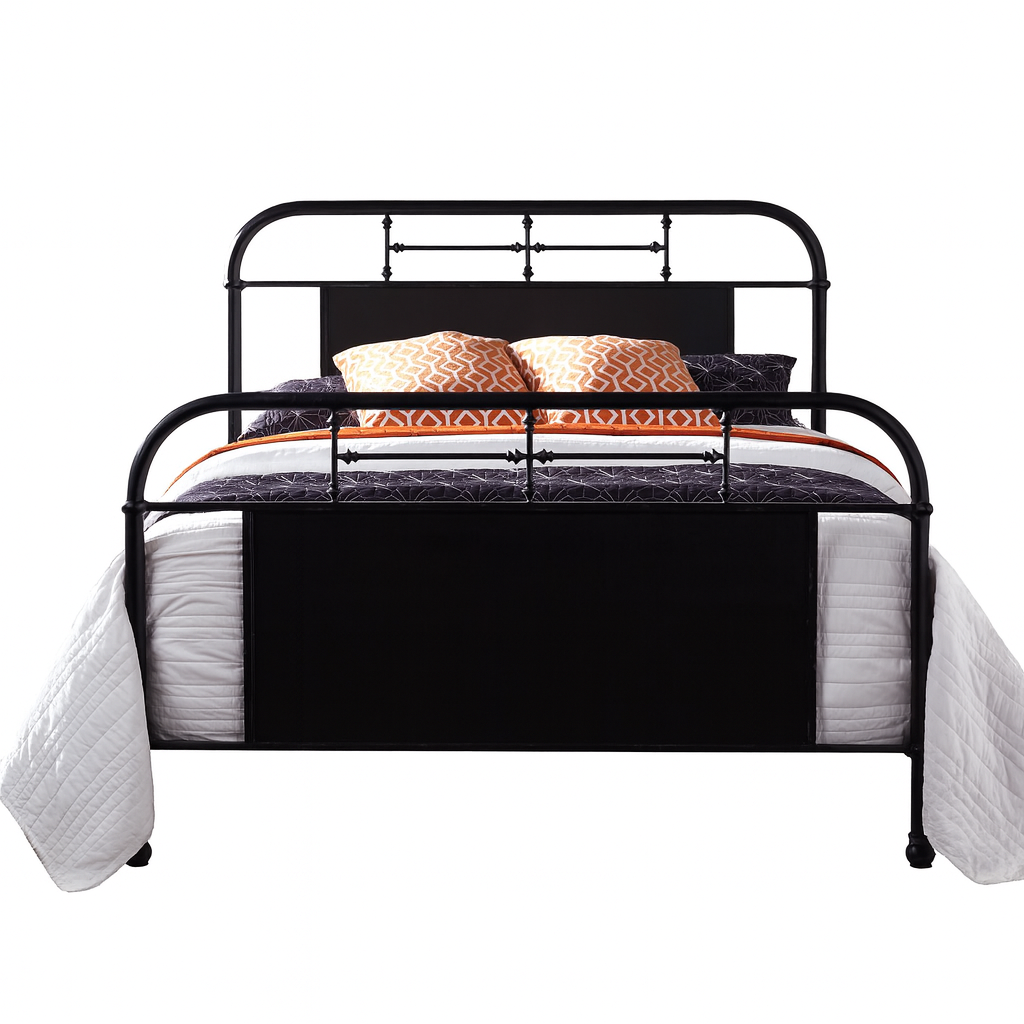 Metal Bed in Black, White, or Navy