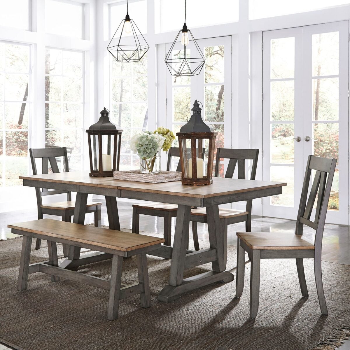 Lindsey Farm 5, 6, or 7 Piece Dining Set