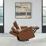 Triple Power Reclining Leather Sofa - Image 4