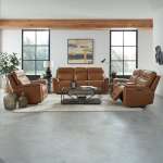 Triple Power Reclining Leather Sofa - Image 2