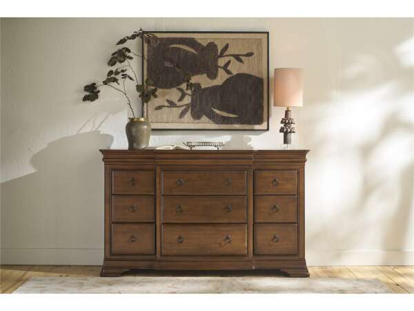 Traditional Dresser with Cognac Finish - Image 5
