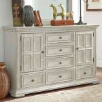 Big Valley 2 Drawer 6 Door Dresser - Image 7