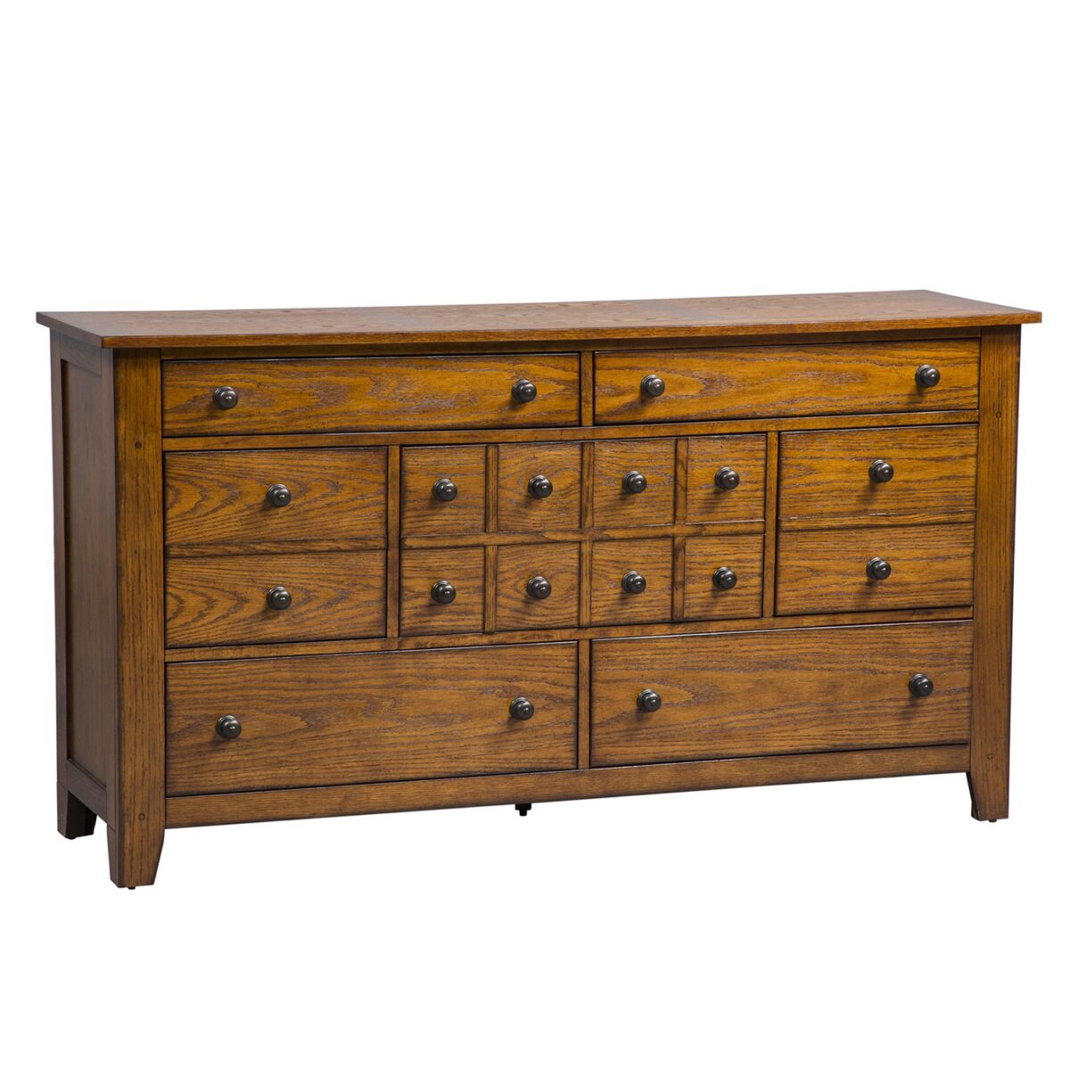Oak 7 Drawer Dresser