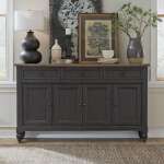 Rustic Taupe or Black Hall Buffet - Image 4