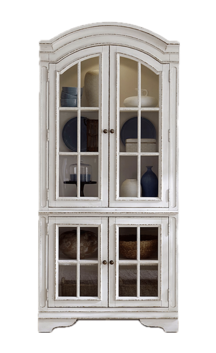 Antique White Display Cabinet