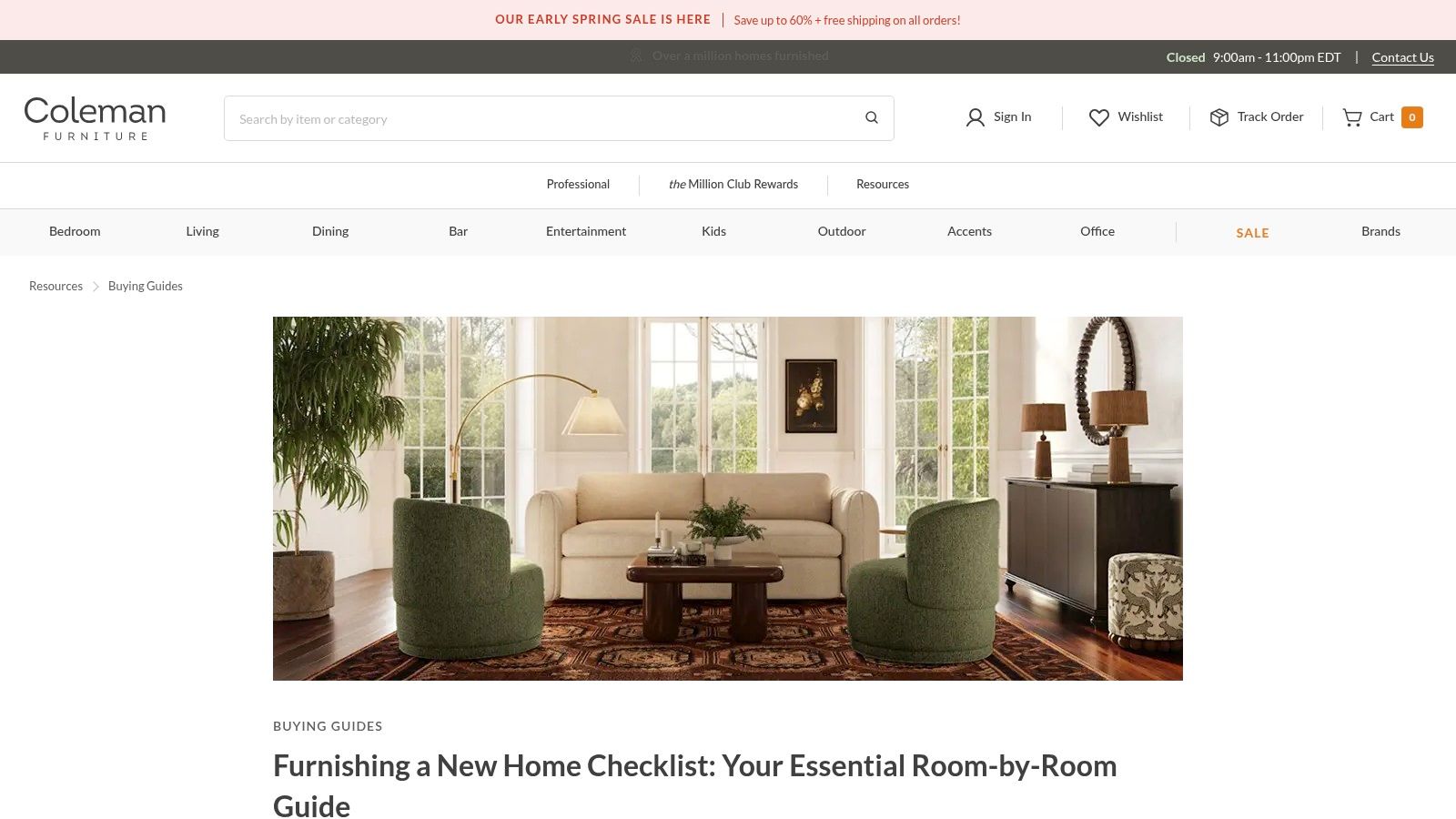 Coleman Furniture — Furnishing a New Home Checklist: Your Essential Room-by-Room Guide