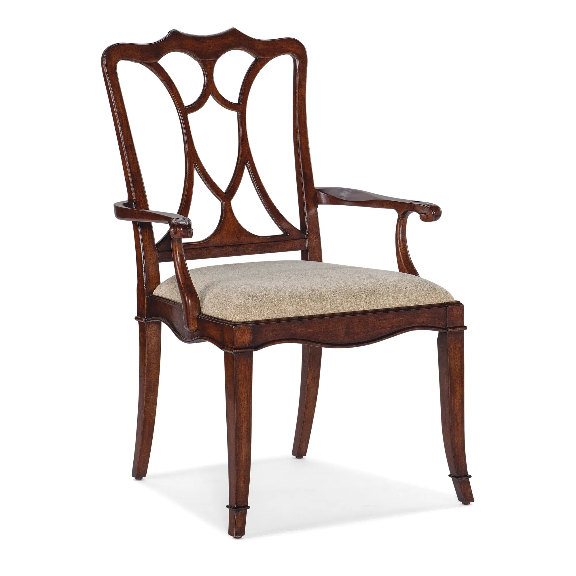 Charleston Upholstered Seat Arm Chair