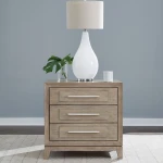 Brentwood 3 Drawer Nightstand with Charging Station - Image 3