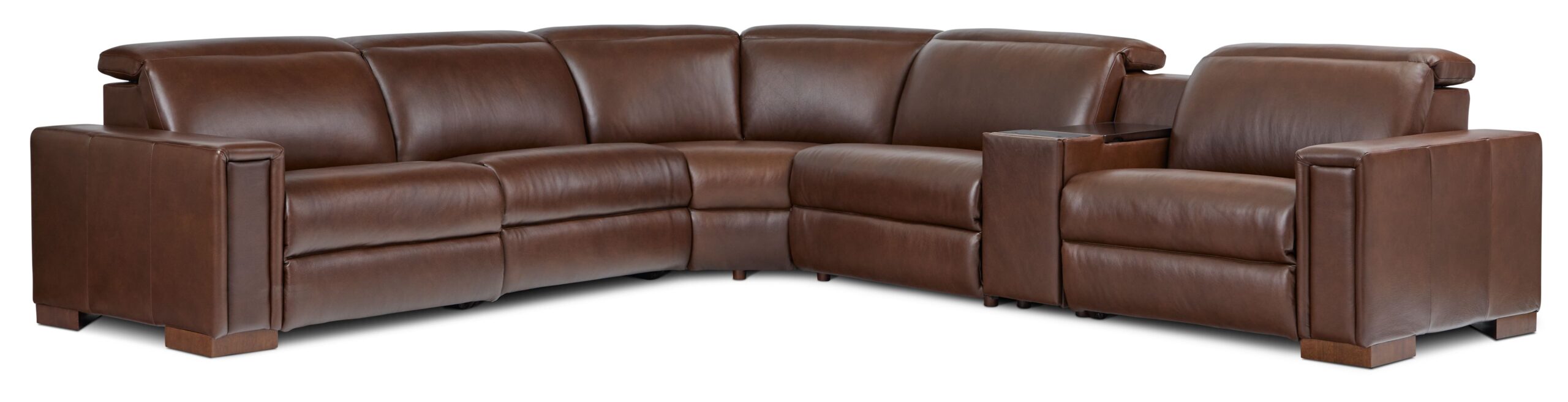 Armitage Power Leather Reclining Sectional